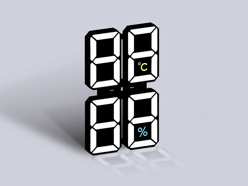 温湿度時計（屋内用）